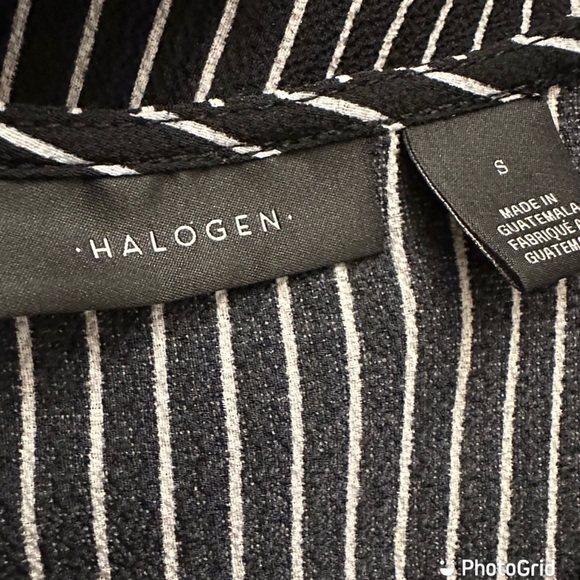 Halogen Black Sleeveless Blouse Top Striped Small - Picture 6 of 7